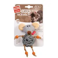 GiGwi Catch&Scratch Мишка з дзвіночком іграшка для котів 8 см (4823089351995) 