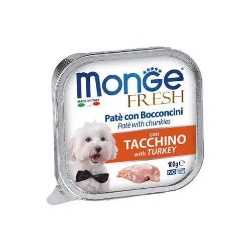 Monge Dog Wet Fresh влажный корм для собак 100 г - с индейкой (8009470013024)