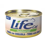 Lifecat Natural ВОЛОГИЙ КОРМ Супер-преміум коти (з тунцем та камбалою) 85 г 