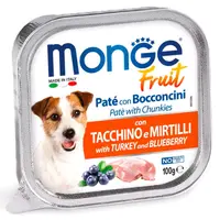 Monge Wet Fruit Turkey & Blueberry ВОЛОГИЙ КОРМ Premium собаки (з індичкою та чорницею) 100 г 