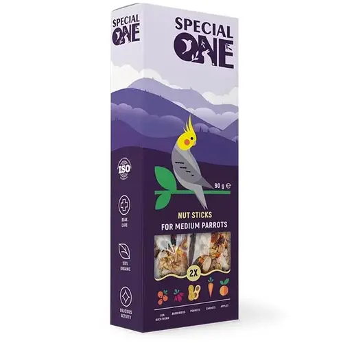 Палочки для средних попугаев Special One Ореховые 90г (4823082423453)