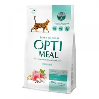 Optimeal Sterilised сухой корм для стерилизованных кошек 700 г - индейка и овес (4820215369633) 