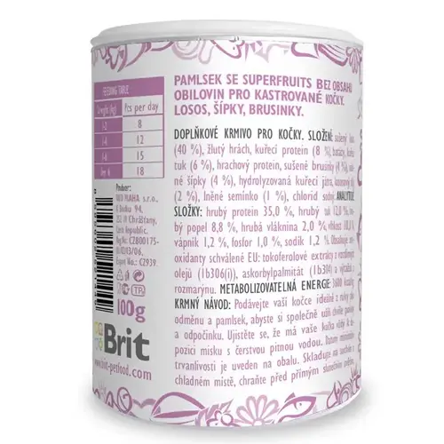 Brit Care Superfruits Salmon Crunchy Snack ЛАСОЩІ Супер-преміум коти (з лососем) 100 г