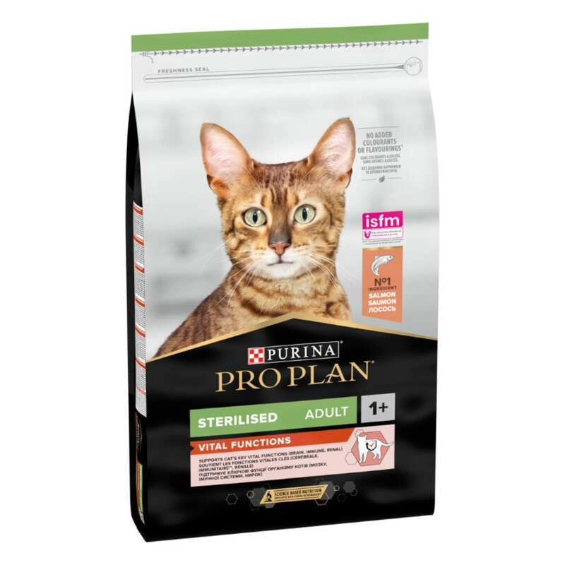 Purina Pro Plan Sterilised Adult 1+ Vital Functions сухий корм для стерилізованих котів 400 г - з лососем (7613036544832) 