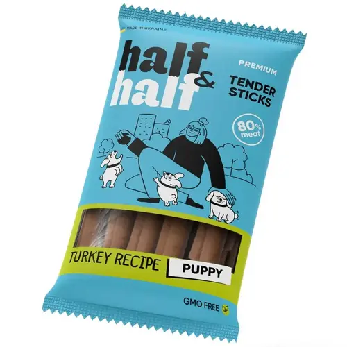 Half&Half Tender Sticks Puppy ЛАСОЩІ Premium цуценята (м'ясні палички) 100 г