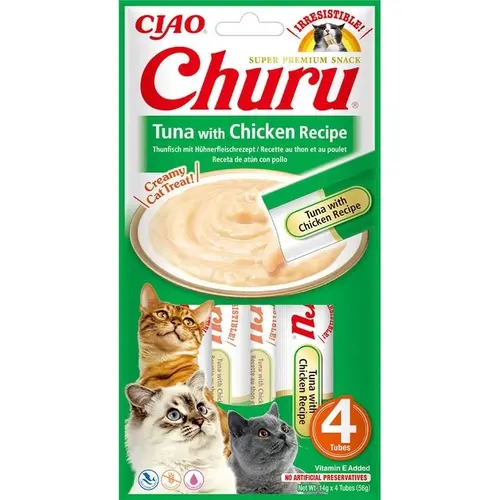 Inaba Ciao Churu ЛАСОЩІ Холістік коти (з тунцем та куркою) 14 г