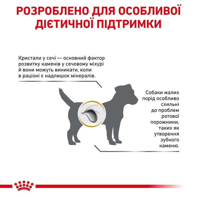 Royal Canin URINARY СУХИЙ КОРМ-ДІЄТА Холістік собаки дрібних порід (при захворюваннях нижніх сечовивідних шляхів)  - фото 4