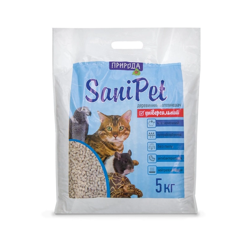 Sani Pet Природа наповнювач для котячого туалету 5 кг - деревинний (4820157404157) 