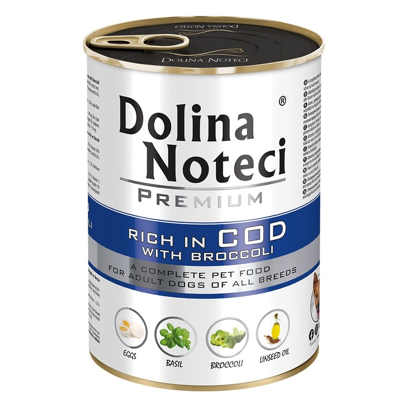 Dolina Noteci Premium ADULT All Breeds rich in COD влажный корм для собак 400 г - с щепкой и брокколи (5902921300670) 