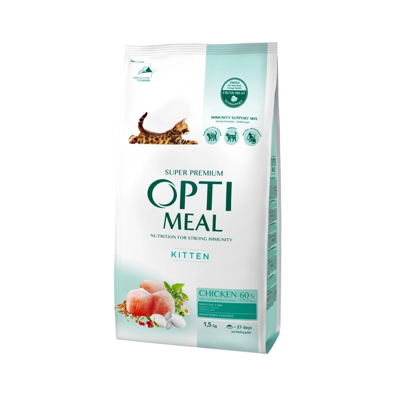 Optimeal Kitten сухий корм для котів 1.5 кг - з куркою (4820215369664) 
