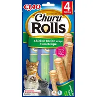 Inaba Ciao Churu Rolls ЛАСОЩІ Холістік коти (з куркою та тунцем) 10 г 