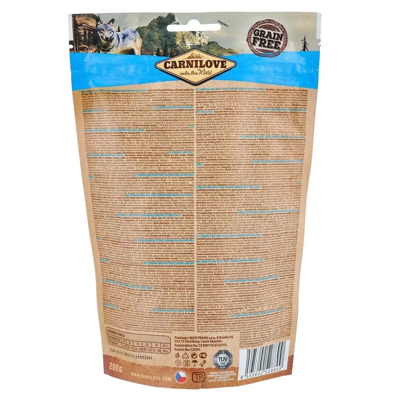 Carnilove Semi Moist с сардиной и диким чесноком лакомство для собак 200 г (8595602528899)  - фото 1