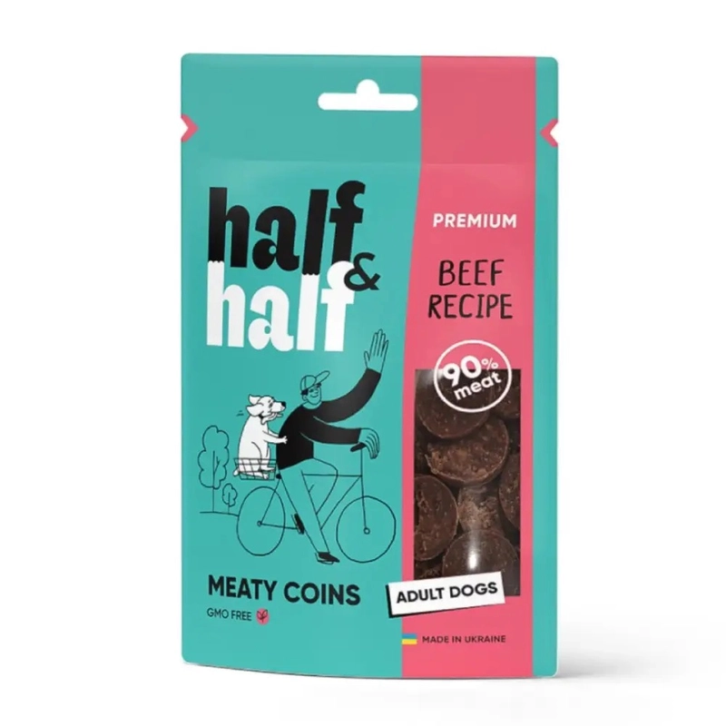 Half&Half с говядиной лакомство для собак 100 г (4823082431816) 