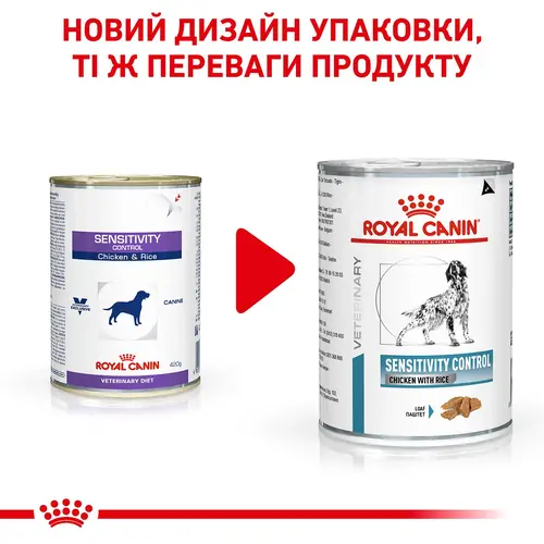 Royal Canin SENSITIVITY CONTROL DOG CHICKEN вологий корм-дієта для собак 420 г - паштет з куркою (9003579308004)