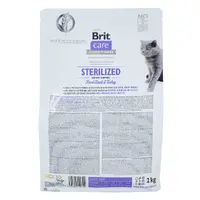 Brit Care GF Sterilized Weight Control сухий корм для стерилізованих котів з надмірною вагою 400 г - з качкою та індичкою (8595602540808)  - фото 4