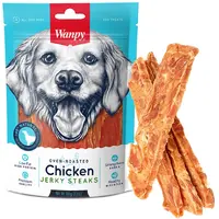 Wanpy CHICKEN JERKY STEAKS ЛАСОЩІ Premium собаки (куряче філе) 100 г 
