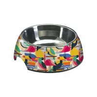 Croci Milamine Toucan миска 0.21 л 24x24 см - нержавіюча, гумова основа, змінна чаша (8023222242265) 
