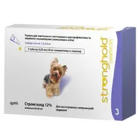 Zoetis Стронгхолд 12% краплі для собак 1 піпетка - від бліх, кліщів та глистів, 2.5-5 кг (2300000013054) 