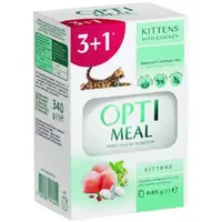 Optimeal 3+1 Kittens ВОЛОГИЙ КОРМ Супер-преміум кошенята (з куркою) 340 г 