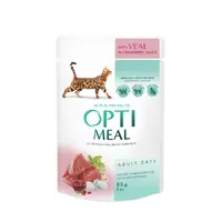 Optimeal Adult ВОЛОГИЙ КОРМ Супер-преміум коти (з телятиною) 85 г 