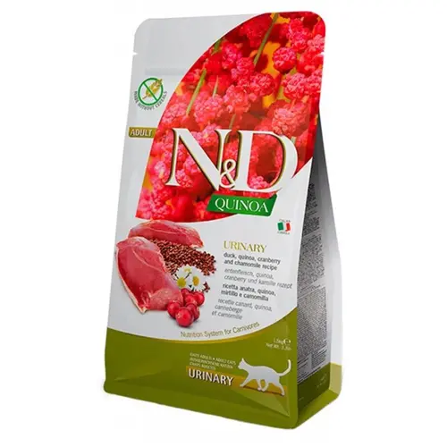 Farmina N&D Quinoa GF Urinary Duck&Cranberry сухий корм для котів для профілактики сечокам'яної хвороби 300 г - з качкою та журавлиною (8010276035776)