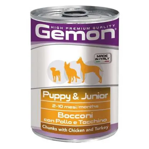 Gemon Wet Puppy & Junior with Chicken & Turkey ВОЛОГИЙ КОРМ Економ цуценята (з куркою та індичкою) 415 г
