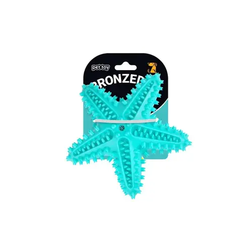 Bronzedog PetFun Морська Зірка іграшка для собак 16х16 см - з пищалкою, блакитна (2007033031788)