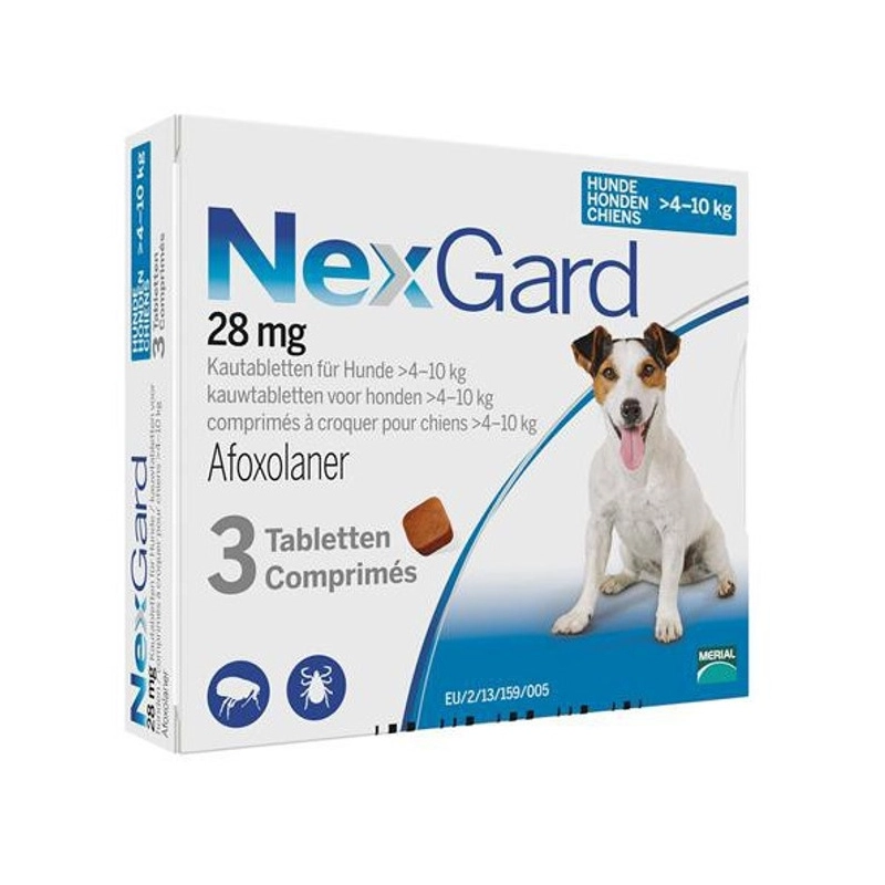 NexGard M таблетки для собак 1 таблетка - від бліх та кліщів, 4-10 кг (3661103042860) 