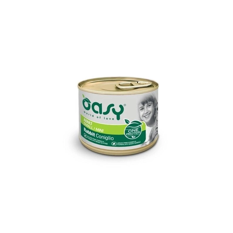 Oasy One Protein ADULT Small MINI Rabbit Coniglio ВОЛОГИЙ КОРМ Супер-преміум собаки дрібних порід (з кроликом) 200 г 