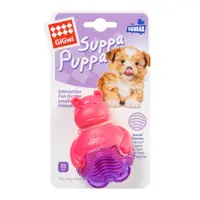 Игрушка для собак GiGwi Suppa Puppa Бегемотик с пищалкой резиновая розовая 9 см (4823089351988) 