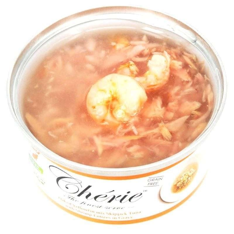 Cherie Signature Gravy влажный корм для кошек 80 г - с желтоперым тунцом и креветками (4712937600357)  - фото 1