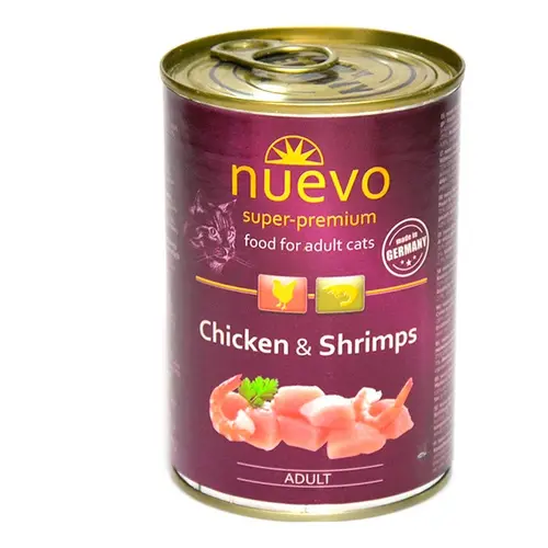 Nuevo Adult Chicken&Shrimp вологий корм для котів 400 г - з куркою та креветками (4250231595189)