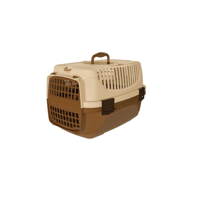 Irak Plast PT-105 переноска для котів та собак 55?36.5?33 см - коричнево-бежева (8696219414961) 