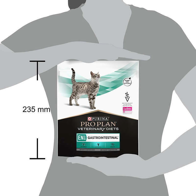 Purina Pro Plan Veterinary Diets EN Gastrointestinal сухой корм для кошек при расстройствах пищеварения 400 г - с курицей (7613035154537)  - фото 5