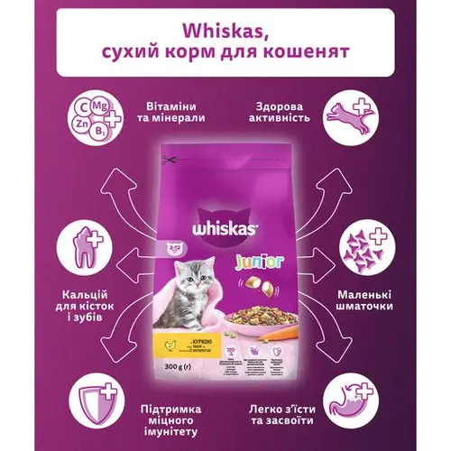 Whiskas СУХИЙ КОРМ Економ кошенята (з куркою) 300 г