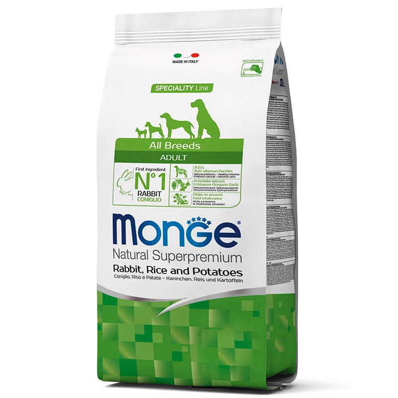 Monge All Breeds ADULT Speciality Line Rabbit & Potato сухий корм для собак 2.5 кг - з кроликом, рисом та картоплею (8009470011143) 