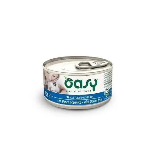 Oasy Cat вологий корм для котів 85 г - з рибою (8053017342917)
