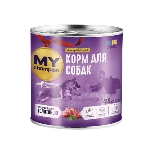 My Campion ВОЛОГИЙ КОРМ Економ собаки (шматочки з телятиною) 415 г