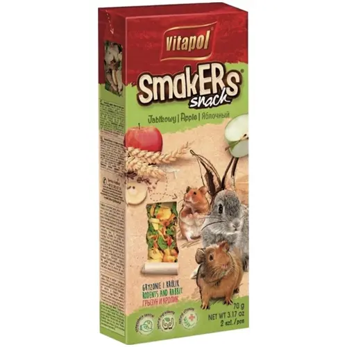 Lolopets колосок для гризунів 90 г - з яблуком (5904479011145)