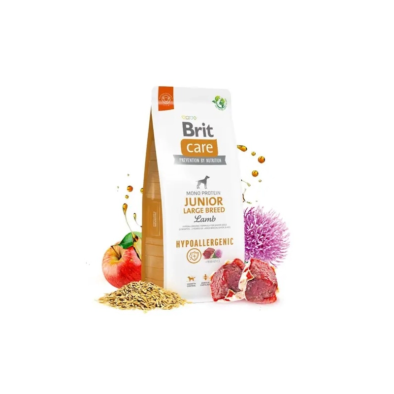 Brit Care Hypoallergenic JUNIOR LARGE BREED СУХИЙ КОРМ Супер-преміум цуценята великих порід (з ягням) 3 кг  - фото 5