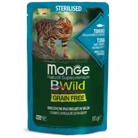 Monge Bwild GF Sterilised ВОЛОГИЙ КОРМ Супер-преміум коти (з тунцем та овочами) 85 г 