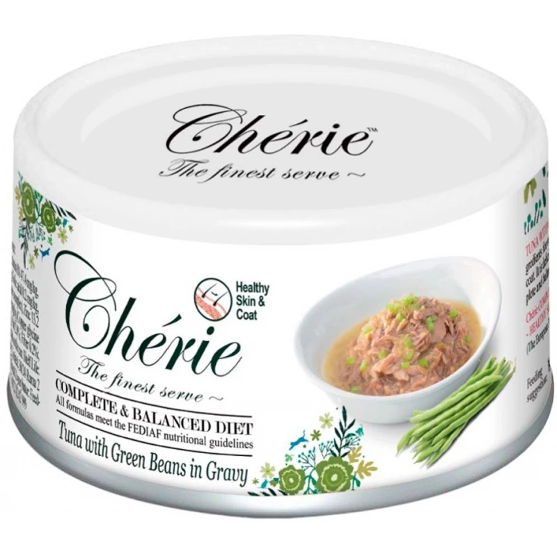 Cherie Complete&Balanced Diet ВОЛОГИЙ КОРМ Супер-преміум коти (для підтримки шерсті та шкіри) 80 г 