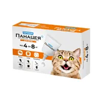 SUPERIUM Панацея краплі для котів 1 таблетка - протипаразитарні, 4-8 кг (4823089352541) 