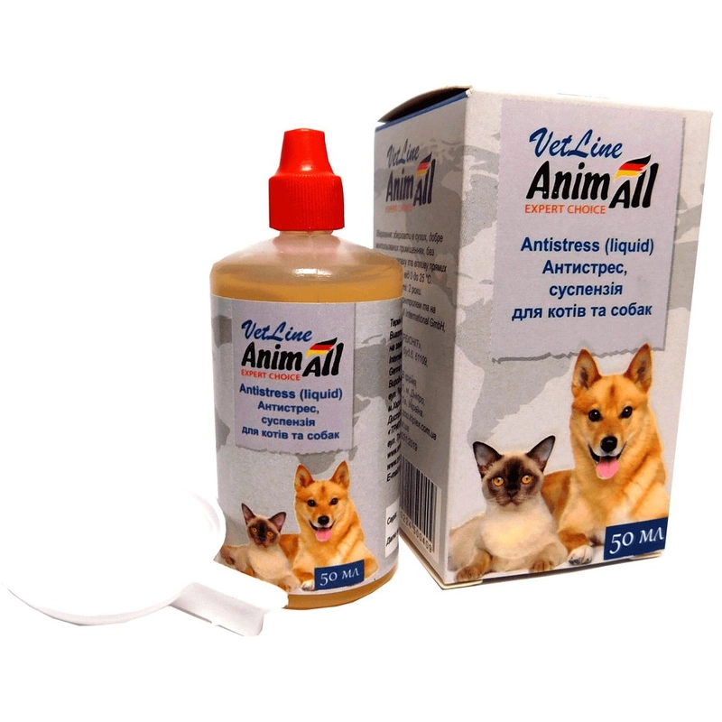 AnimAll VetLine Антистрес суспензія для котів та собак 50 мл (4820224500409) 