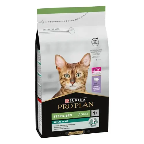 Purina Pro Plan Sterilised Adult 1+ Renal Plus сухий корм для стерилізованих котів 1.5 кг - з індичкою (7613033566592)