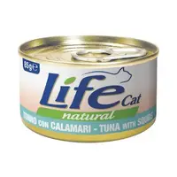 Lifecat влажный корм для кошек 85 г - с тунцом и кальмаром (8034105422575) 