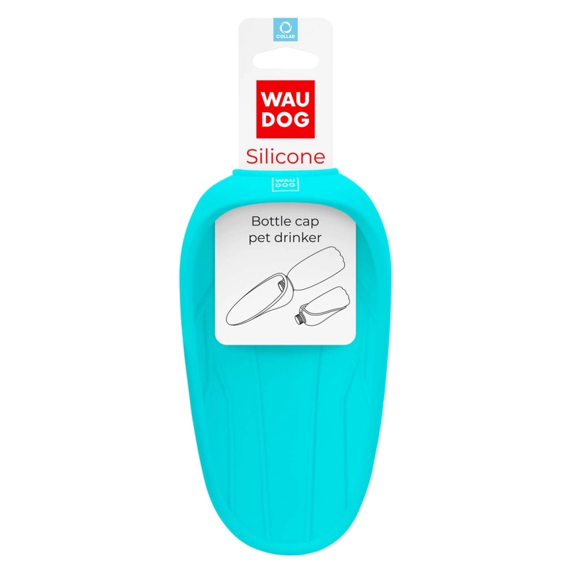 WAUDOG Silicone поїлка-насадка на пляшку 16.5х9 см - блакитна (4823089356181) 