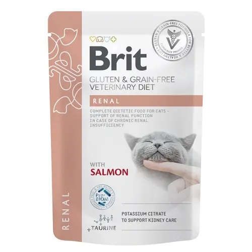 Brit VetDiet Gluten GF Renal ВОЛОГИЙ КОРМ Холістік коти (для підтримки нирок) 85 г