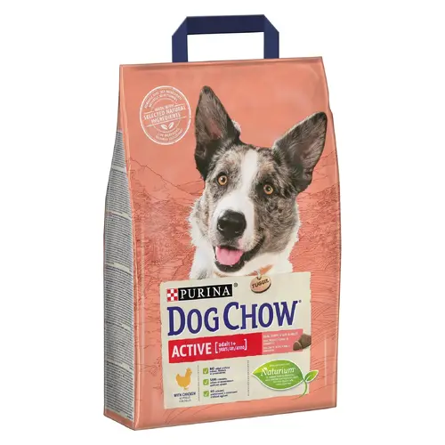 Dog Chow Active ADULT 1+ Chiken сухий корм для собак з чутливим травленням 2.5 кг - з куркою (7613034487858)