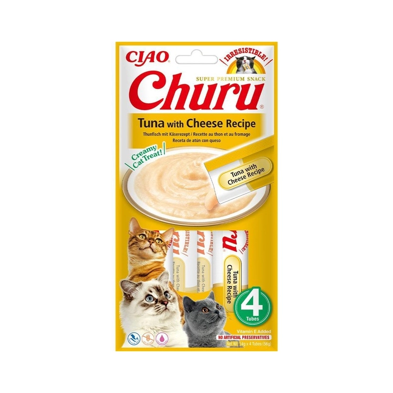 Inaba Ciao Churu ЛАСОЩІ Холістік коти (з тунцем та сиром) 14 г 